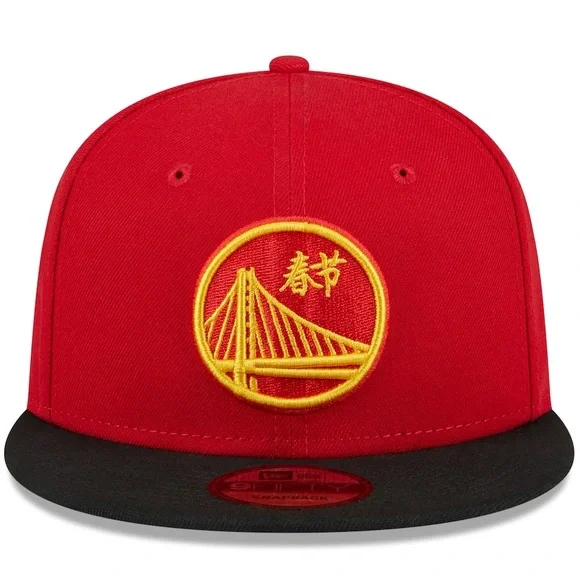 New Era Red/Black Golden State Warriors 2024 Lunar New Year 9FIFTY Snapback Hat